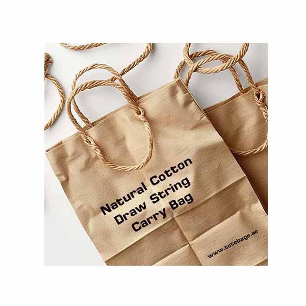 Natural Cotton Draw Strings Carry Bags