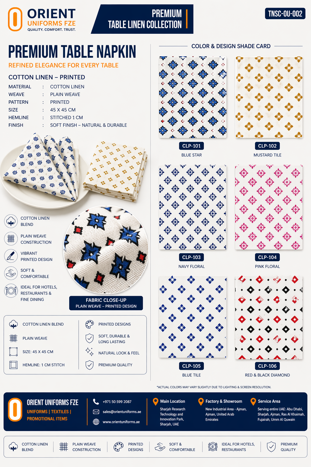 Table Napkin Bold
