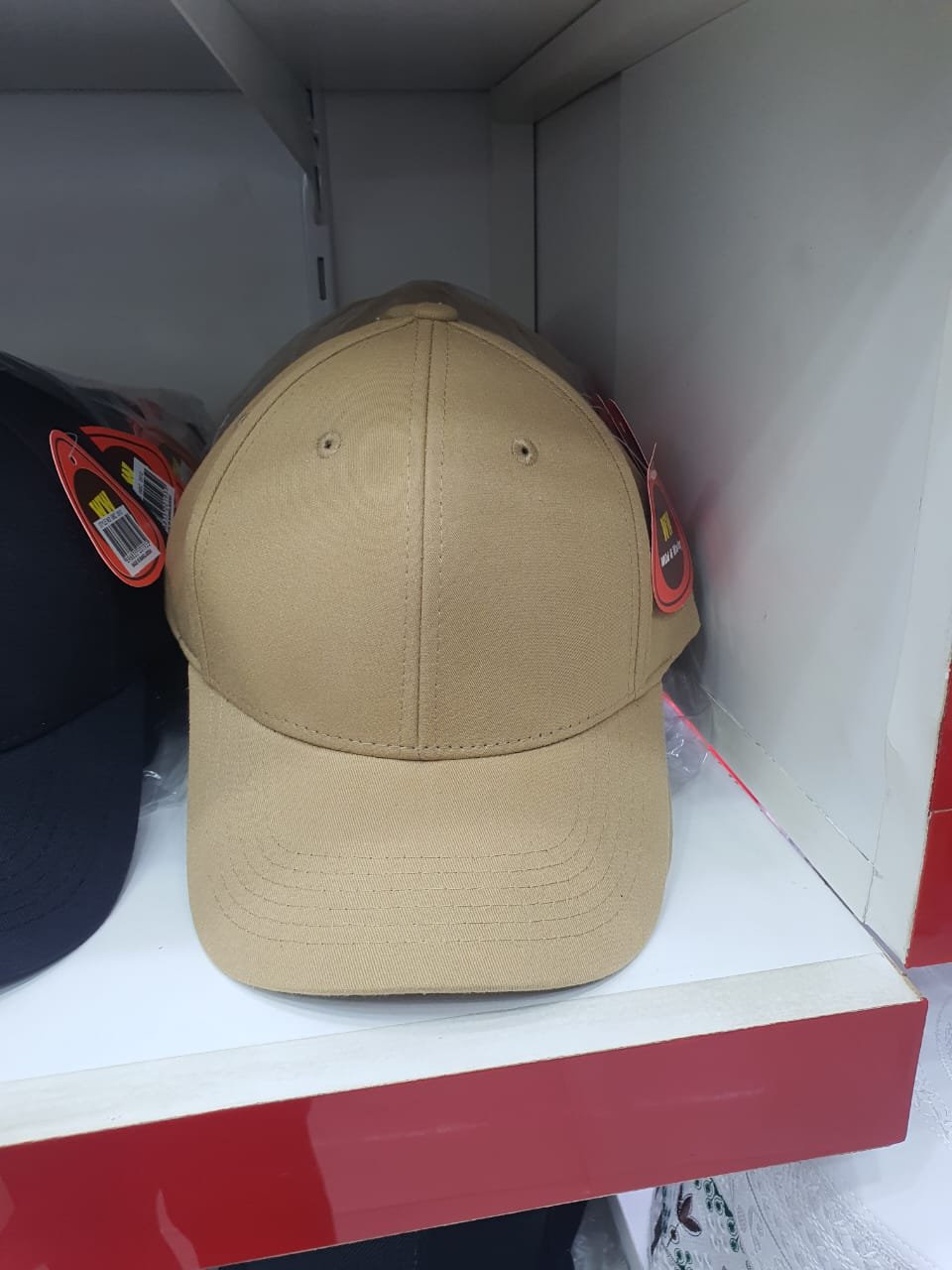 Panels Beige Color Cotton Cap