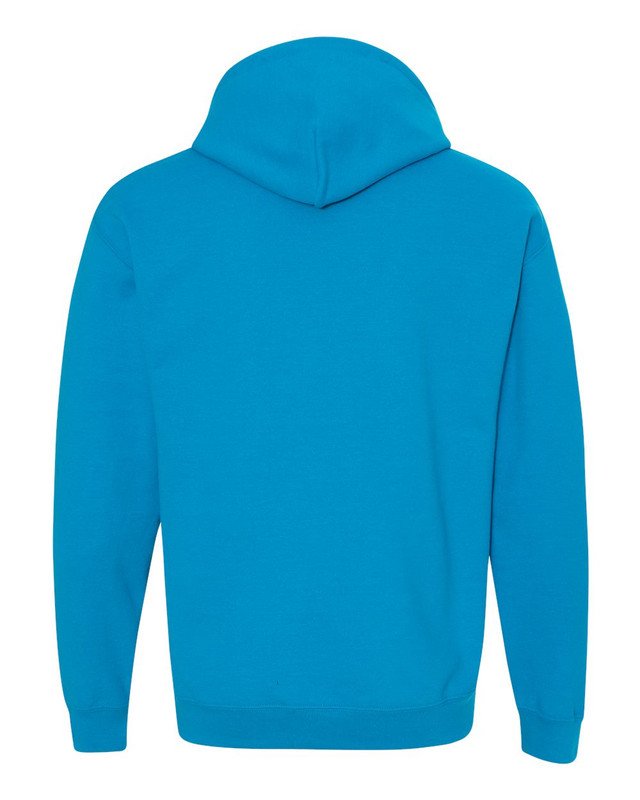Blue Basic Hoodie Sport Cotton Fleece