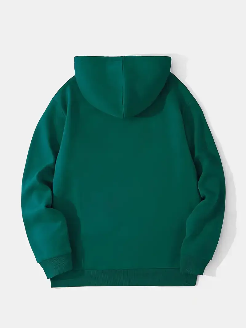 Bottle Green Basic Hoodie Cotton Fleece