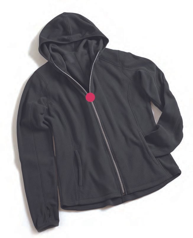 Black Fleece Jacket Zipper