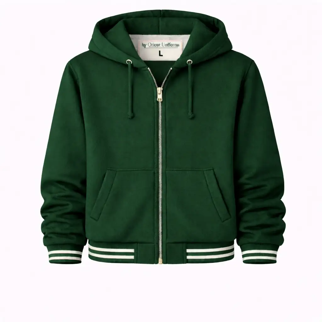 Hoodie Jacket Essential Signature Cotton Fleece