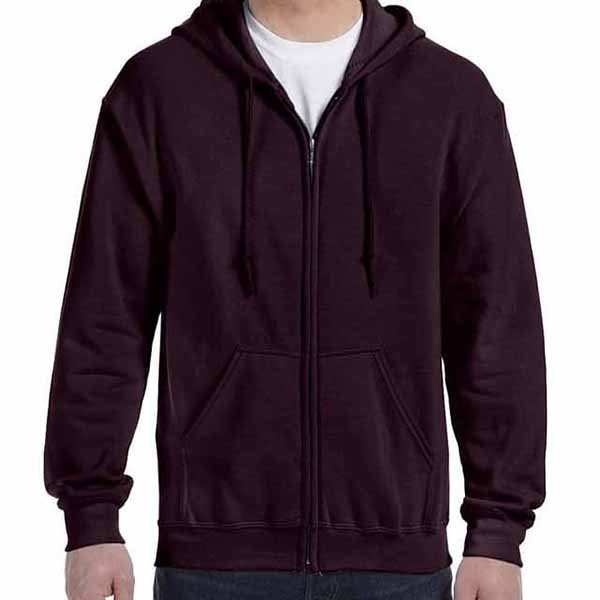 Dark Maroon Hood With Zipper