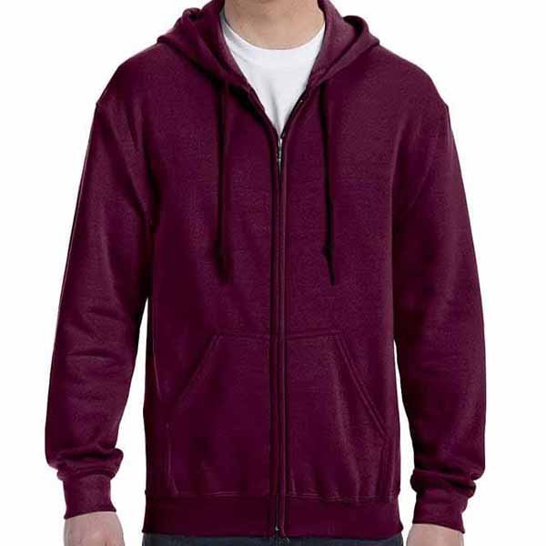 Maroon Hoody With Zipper