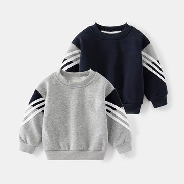 Kids Sweat Shirt Gray Blue Pair