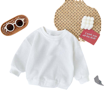 Kids White Sweat Shirt