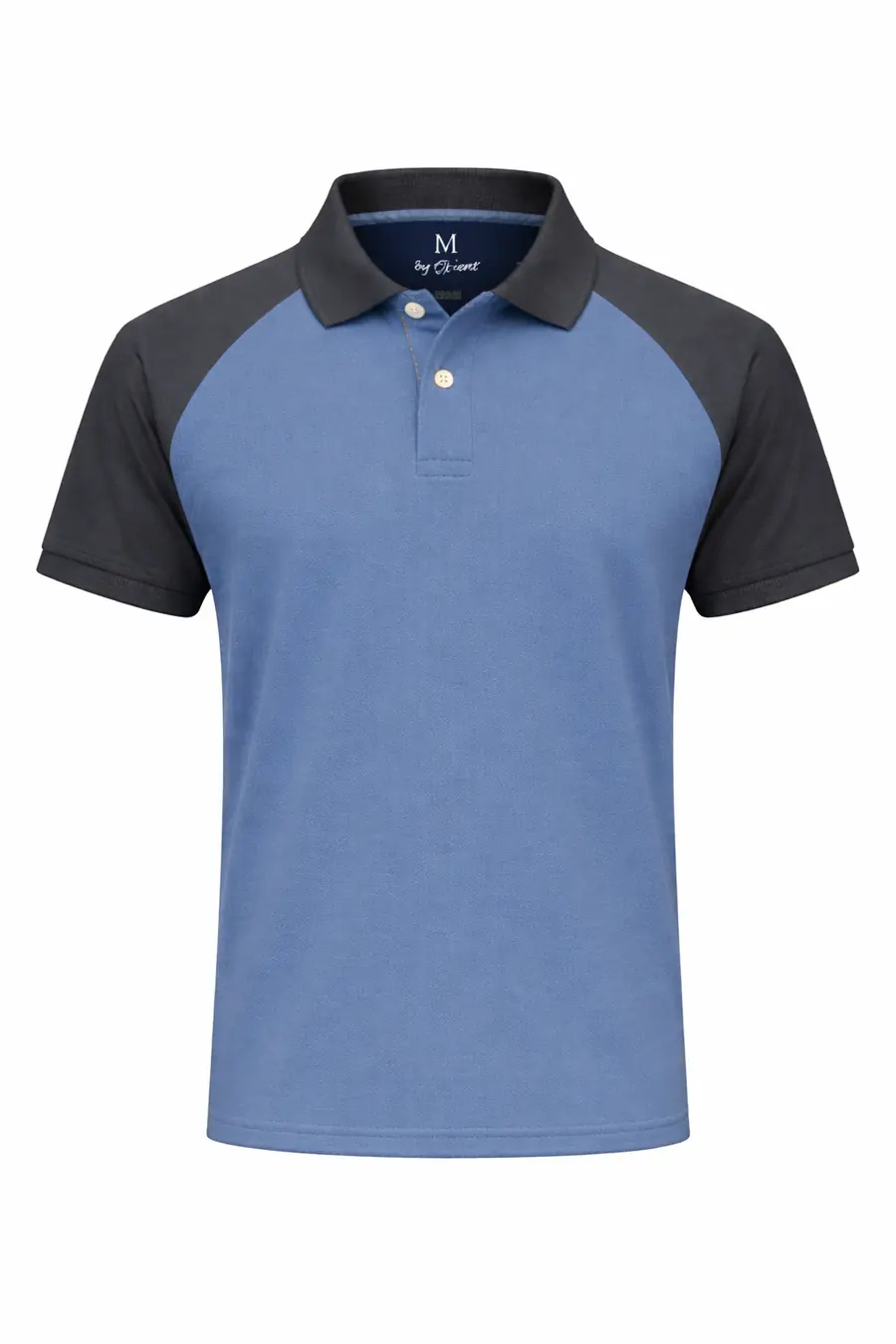Two Color Polo Skyblue Black