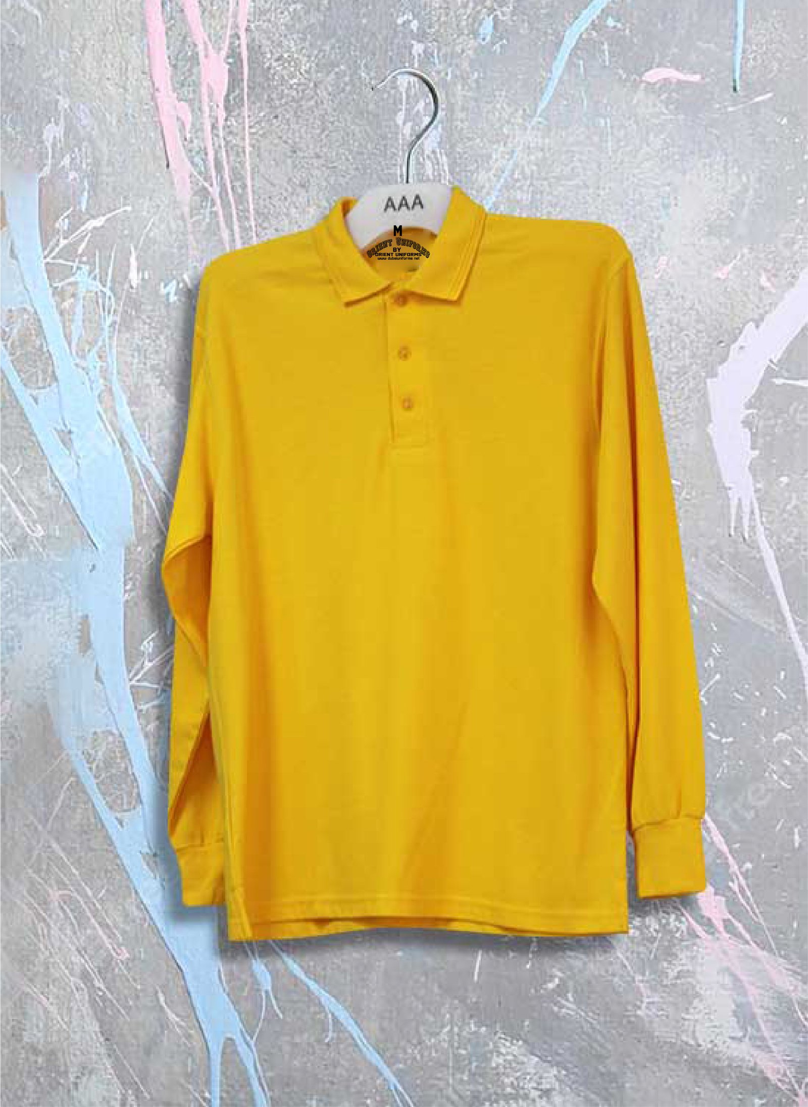 Godlen Yellow Color Polo Cotton Full Sleeves