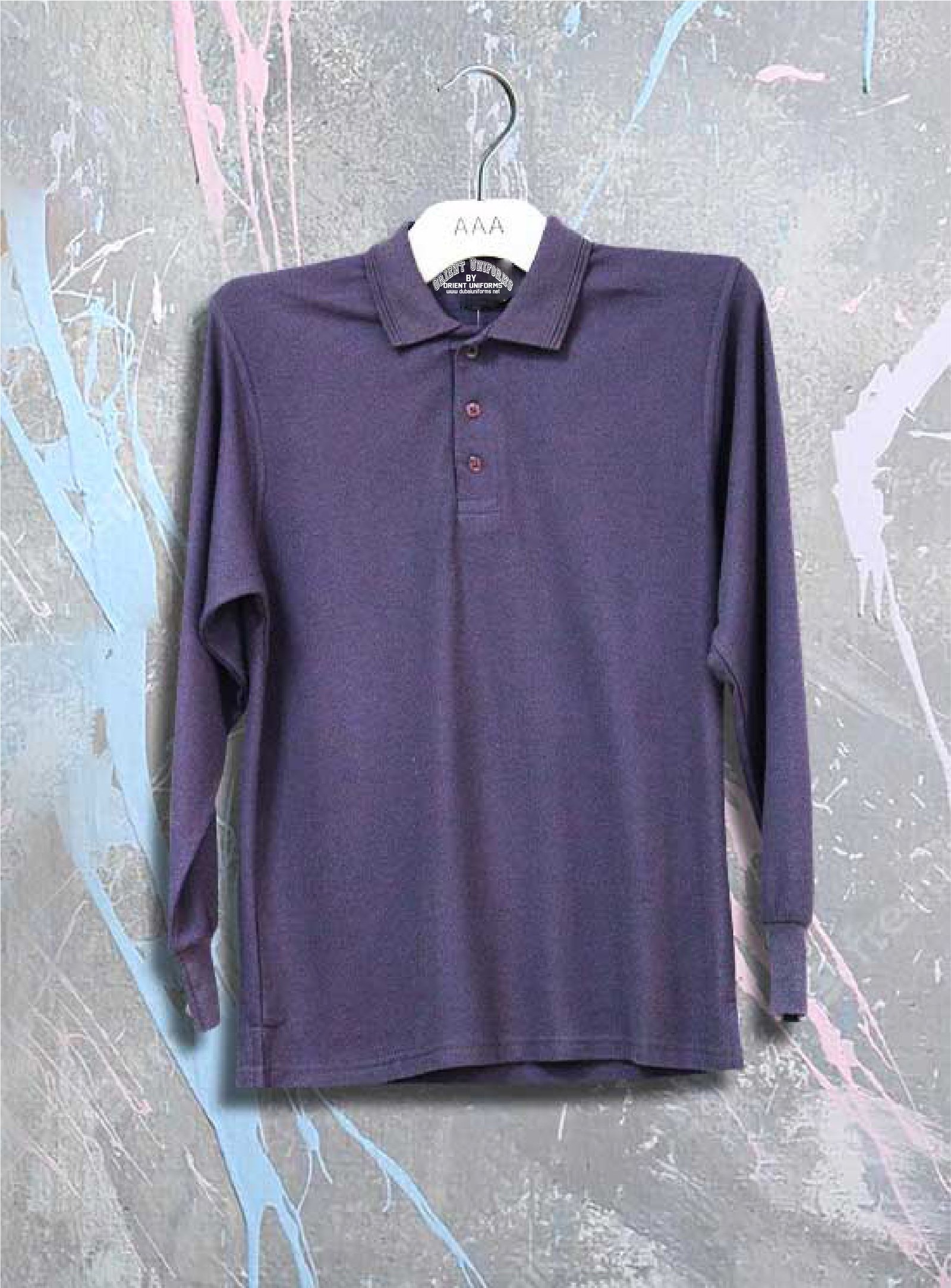 Purple Color Polo Cotton Full Sleeves