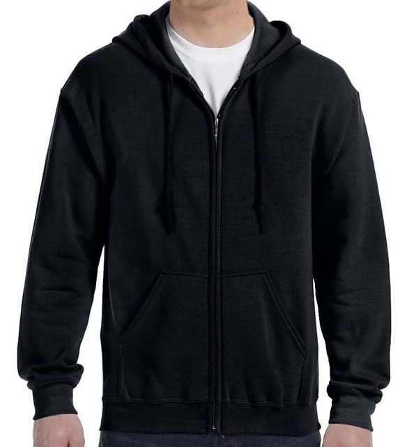 Black School Hoody With Zipper