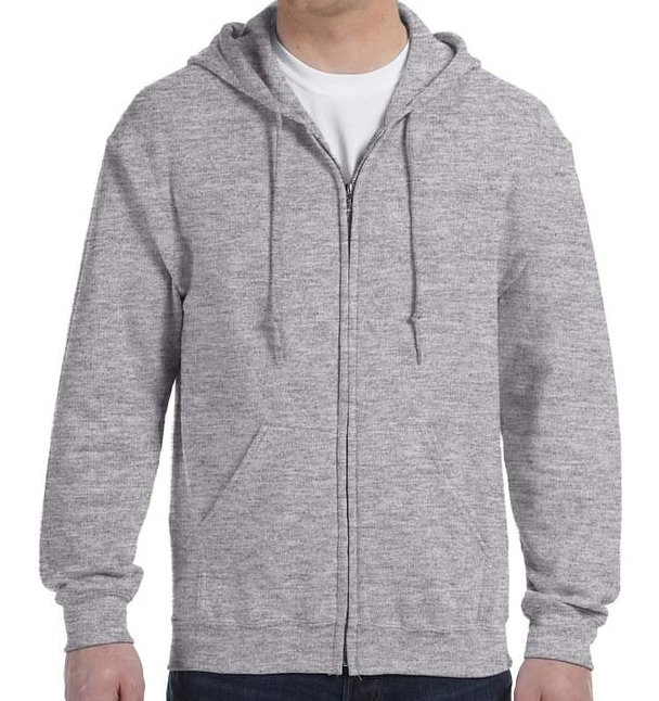 Light Gray School Hoody With Zipper