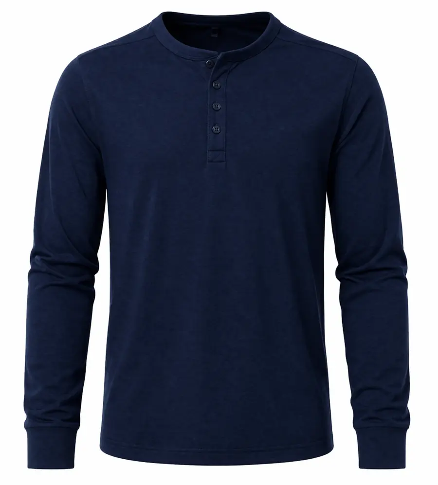 Henley T-Shirt Blue
