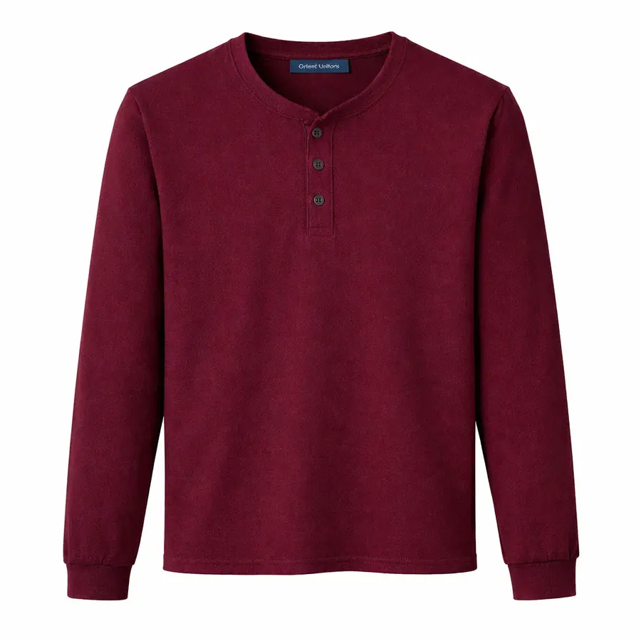 Henley T-Shirt Maroon