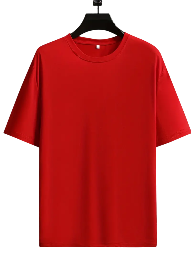 Red Color Oversize Cotton T-Shirt