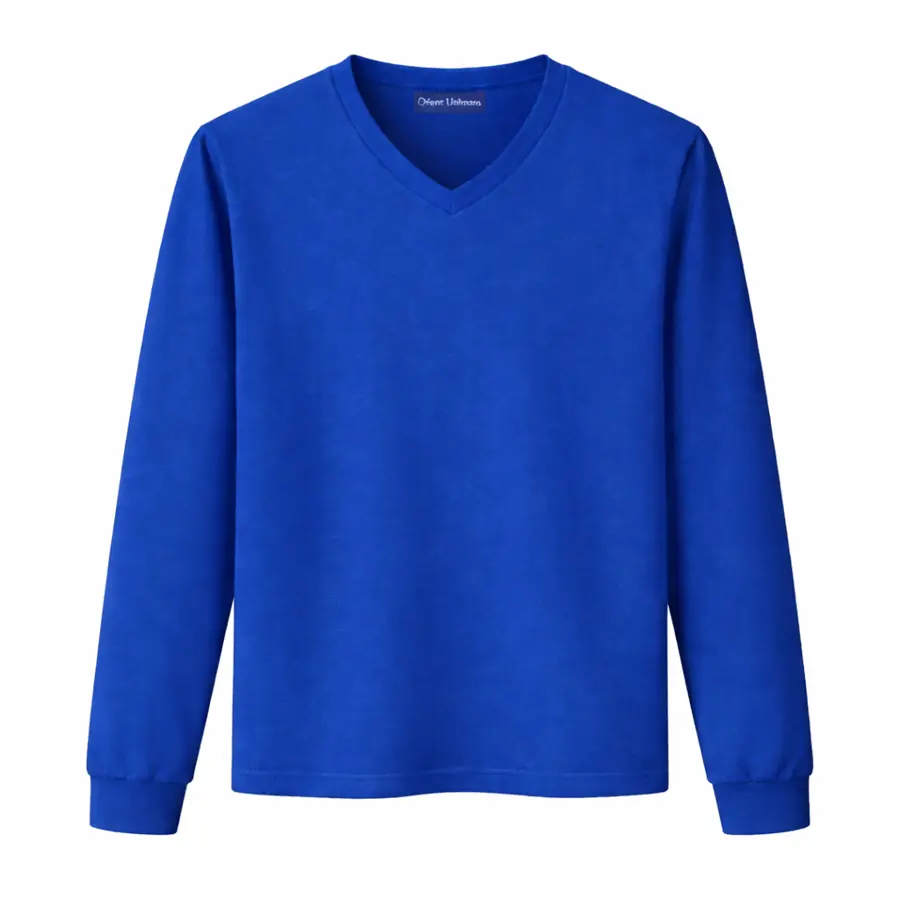 Full Sleeves V Neck T-Shirt Royal Blue
