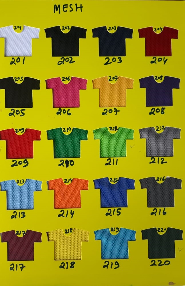 Mesh Fabric Color Shade Cards 1